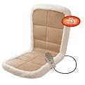 HoMedics 8-Motor Faux Suede and Shearling Cushion with Heat - Camel