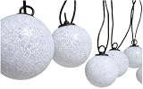 Strathwood Snowball Solar String of Lights with Remote Control, 12-Pack