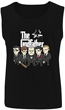 ThaiJi Men's The Godfather Logo Tank Top Tank Vest Jersey Tank Top M Black
