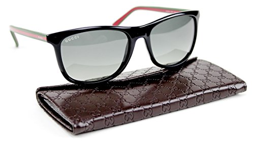 Gucci GG1055/S (51N) 55mm Shiny Black / VK Gray Gradient Lens Sunglasses Made In Italy Authentic