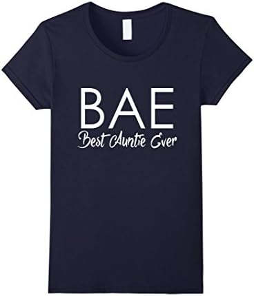 Women's BAE Best Auntie Ever T-Shirt Large Navy