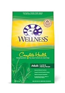 Wellness Complete Health Natural Dry Dog Food, Lamb, Barley & Salmon Meal Recipe, 30-Pound Bag