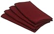 Bardwil Cobblestone 17-inch By 17-inch Set of 4 Napkins, Burgundy