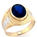 10k Two Tone Gold Synthetic Birthstone Filigree Mens Ring 10k Two Tone Gold Synthetic Birthstone Filigree Mens Ring