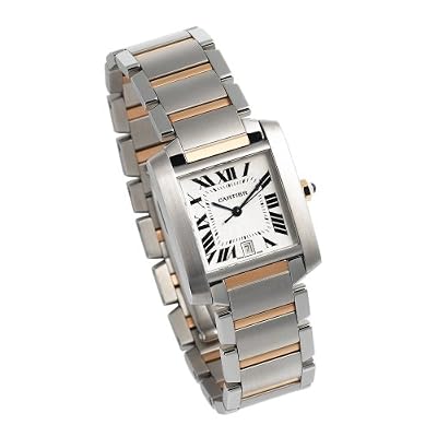 Cartier Mens Tank Francaise Automatic Stainless Steel and 18K Gold Watch #W51005Q4