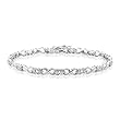Sterling Silver 1/4 ct. Diamond Heart Tennis Bracelet