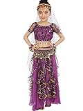 Astage Big Girls` Belly Dance Carnival Dancing Dress Purple S-M