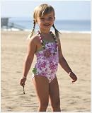: Baby Lulu Lavender Meadow 1pc Ruffle Swimsuit