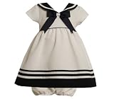 Bonnie Baby Girls Infant White Nautical Dress