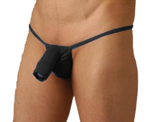 【La-Pomme】 スーパー ストレッチ Gスト ぞうさん メンズ パンツ セクシー下着 通販 (ブラック) [ヘルスケア&ケア用品]