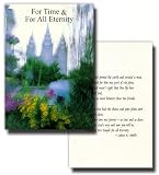Greeting Cards- Marriage- For Time and All Eternity- This Inspirational Card Perfect for Newlyweds- Cards Are Sold in Units of Six- Perfect Cards to Have Around for Ward Members Who Marry in a LDS Temple or Friends- Feature the Salt Lake Temple-