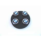 4 BMW Genuine Wheel Tire Valve Stem Caps Cap with BMW Logo NO ABS Wheels by BMW