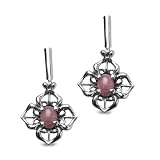 41Hh52OXHyL. SL160  Carolyn Pollack Sterling Silver Rhodochrosite Mojave Lily Earrings