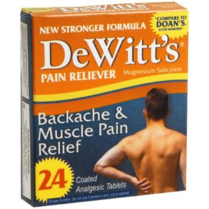 backache, backache treatment, back pain, lower back pain, upper back pain, backache relief, back pain reliever, DEWITTS BACKACHE PILLS 24Tablets