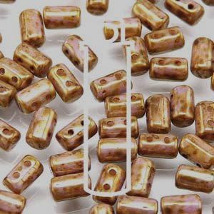 Senegal Brown Violet Rulla Czech Glass Seed Beads 3x5mm 20 Gram Tube (2 Hole)