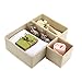 Avinee Foldable Fabric Closet Dresser Drawer Storage Organizer, Cloth Storage Box Organizer Bins For Underwear, Socks, Bras, Tights, Leggings - 3 Set