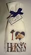 I Love Horese Flour Sack Towels Set of 2