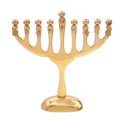 Brass Hanukkah Menorah Solid Jewish Homes