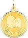 shih_tzu5shih tzu - 14K Gold Shih Tzu Disc Charm