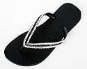 BLACK CLEAR JET STRIPE Swarovski Crystal Havaianas Flip Flops Sandals Thongs sizes 5-11
