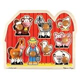 Melissa and Doug Large Knob Wooden Farm Puzzle