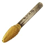 SK11(エスケー11) 軸径6mm チタンコート 超硬ロータリーバー 鉄工用 三角 9.5X19mm STCB-21