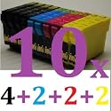 Tintetec: 10x Druckerpatronen Kompatibel für Epson Stylus Drucker S22 SX125 SX130 Sx230W SX235W SX420W SX425W SX440W SX430W SX435W BX305F BX305FW S 22 SX-125 SX-420W BX-305F BX-305FW SX-425W Tintenpatronen Tinten Patronen