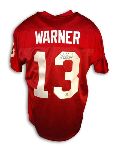 Kurt Warner Autographed Arizona Cardinals Red Reebok Authentic Jersey