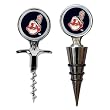 Cleveland Indians MLB Cork Screw and Wine Bottle Topper Set