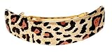 L. Erickson USA Rectangle Volume Barrette 100% Silk Print - Ocelot