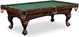 University of Notre Dame Logo Pool Table with Elmhurst Legs and Cinnamon Finish