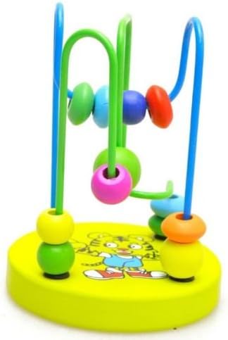 Children Kids Baby Colorful Wooden Mini Around Beads Educational Game Toy Gift