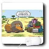 Rich Diesslins Funny General Cartoons - Fathers Day with a lion and his pride - Mouse Pads