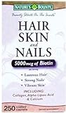 Nature s Bounty Hair Skin and Nails 5000 mcg of Biotin per Serving   250 Coated Tablets