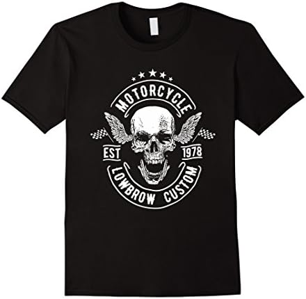 Men's Motorcycle Lowbrow Custom Tshirt Small Black