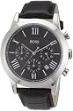 Hugo Boss - 1512574 - Gents Classic - Montre Homme - Quartz Analogique - Cadran Noir - Bracelet Cuir Noir