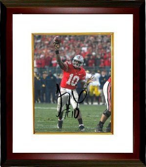 Troy Smith Autographed/Hand Signed Ohio State Buckeyes 16X20 Photo Custom Framed