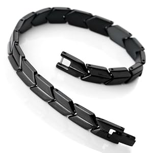 Justeel Homme Inoxydable Acier Bracelet Bracelet Chaîne Noir