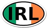 Ireland IRL and Irish Flag Car Bumper Sticker Decal Oval