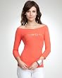 bebe Ribbed Knit Logo Top