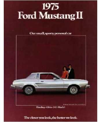 1975 FORD MUSTANG Sales Brochure Literature Book Piece