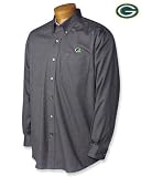 Green Bay Packers Black Long Sleeve Nailshead Woven Shirt - Small