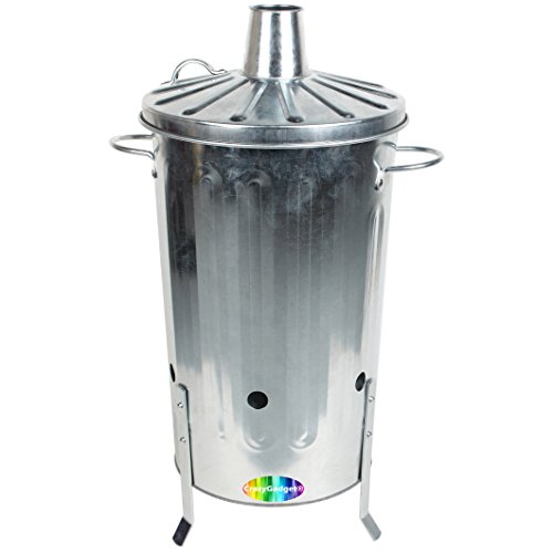 Crazygadget 18 Litre 18l Small Garden Galvanised Metal Incinerator Fire