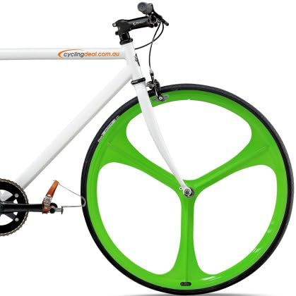 3 Spoke 700c Fixie Single Speed Road Bike Wheel Front Green