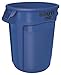 Rubbermaid Commercial Products BRUTE Heavy-Duty Round Trash/Garbage Container, 44-Gallon, Blue, for Landscapers/Construction Sites/Restaurants/Back of House/Offices/Warehouses/Commercial Environments