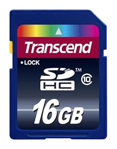 Transcend 16GB Class 10 SDHC Flash Memory Card (TS16GSDHC10E)