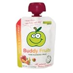 Buddy Fruits Pure Blended Fruit To Go, Multifruit and Apple, 3.2-Ounce Packages (Pack of 18)