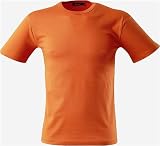 Hanes Fit-T Shirt - 100% Baumwolle - körpernah geschnitten, figurbetont ( slim fit, body fit ) Dark Orange,M