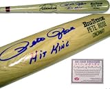 Pete Rose Cincinnati Reds MLB Hand Signed Name Model Baseball Bat with Hit King Inscription