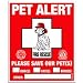 Kitchen & Housewares : Pet Safety Alert Pet Alert Window Decal 2 Pack